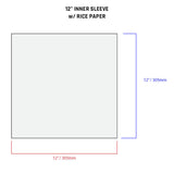 12" Rice Paper Inner Sleeves - 2mil (25 Pack)