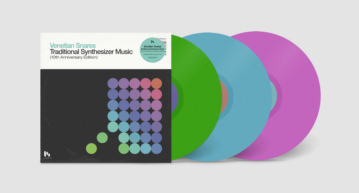 Venetian Snares - Traditional Synthesizer Music (10th Anniversary Green, Blue & Pink Vinyl) Vinyl 3LP