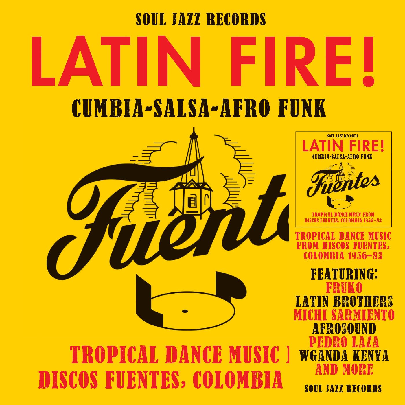 Various - Latin Fire! Tropical Dance Music from Discos Fuentes, Colombia 1956-83 Vinyl LP album cover