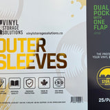 12" Outer Sleeves - Dual Pocket w/ One Flap (25 Pack)