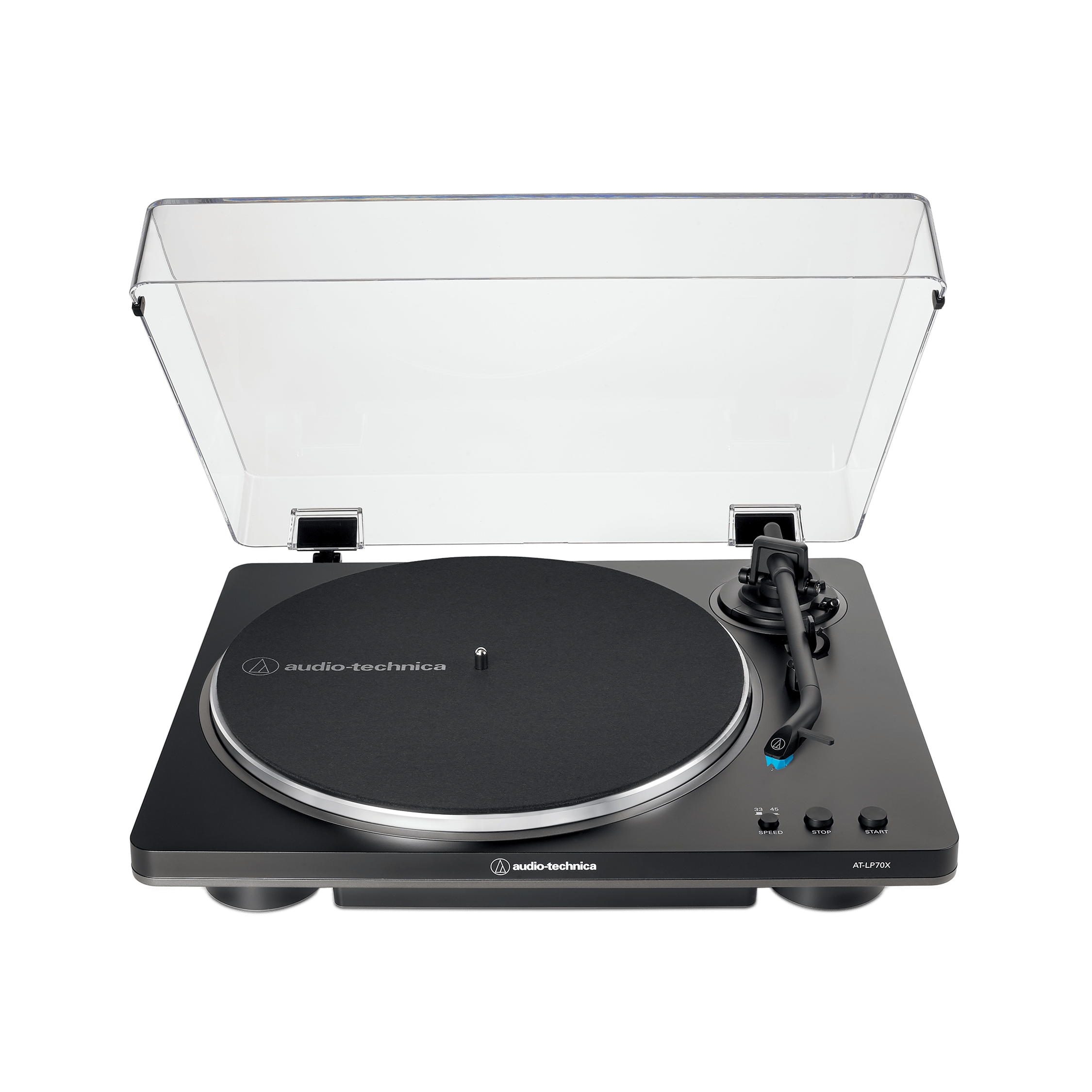 Image of Audio-Technica - AT-LP70X-BG Fully Automatic Turntable (Black/Gray)