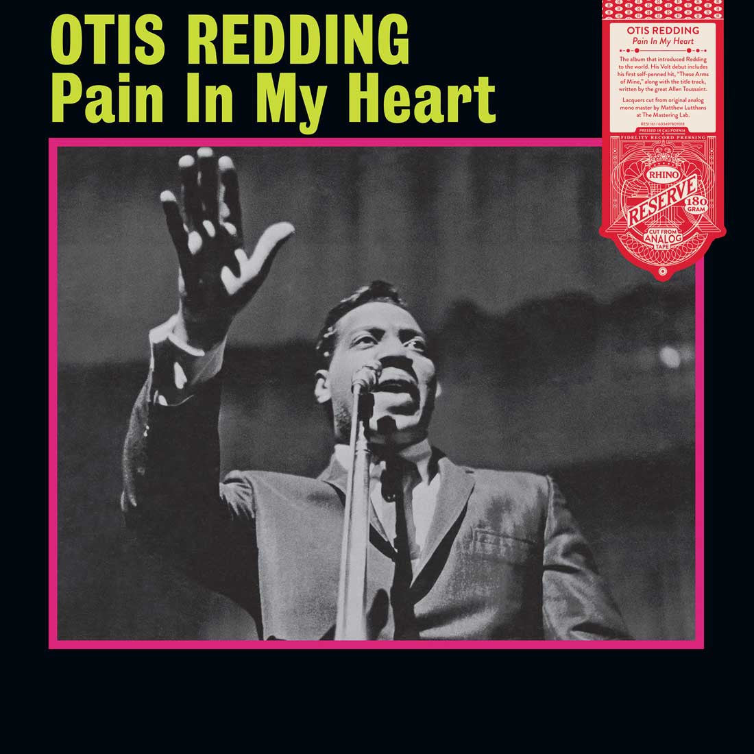Otis Redding - Pain In My Heart Vinyl LP album cover
