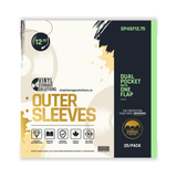 12.75" Outer Sleeves - Dual Pocket w/ One Flap (25 Pack)