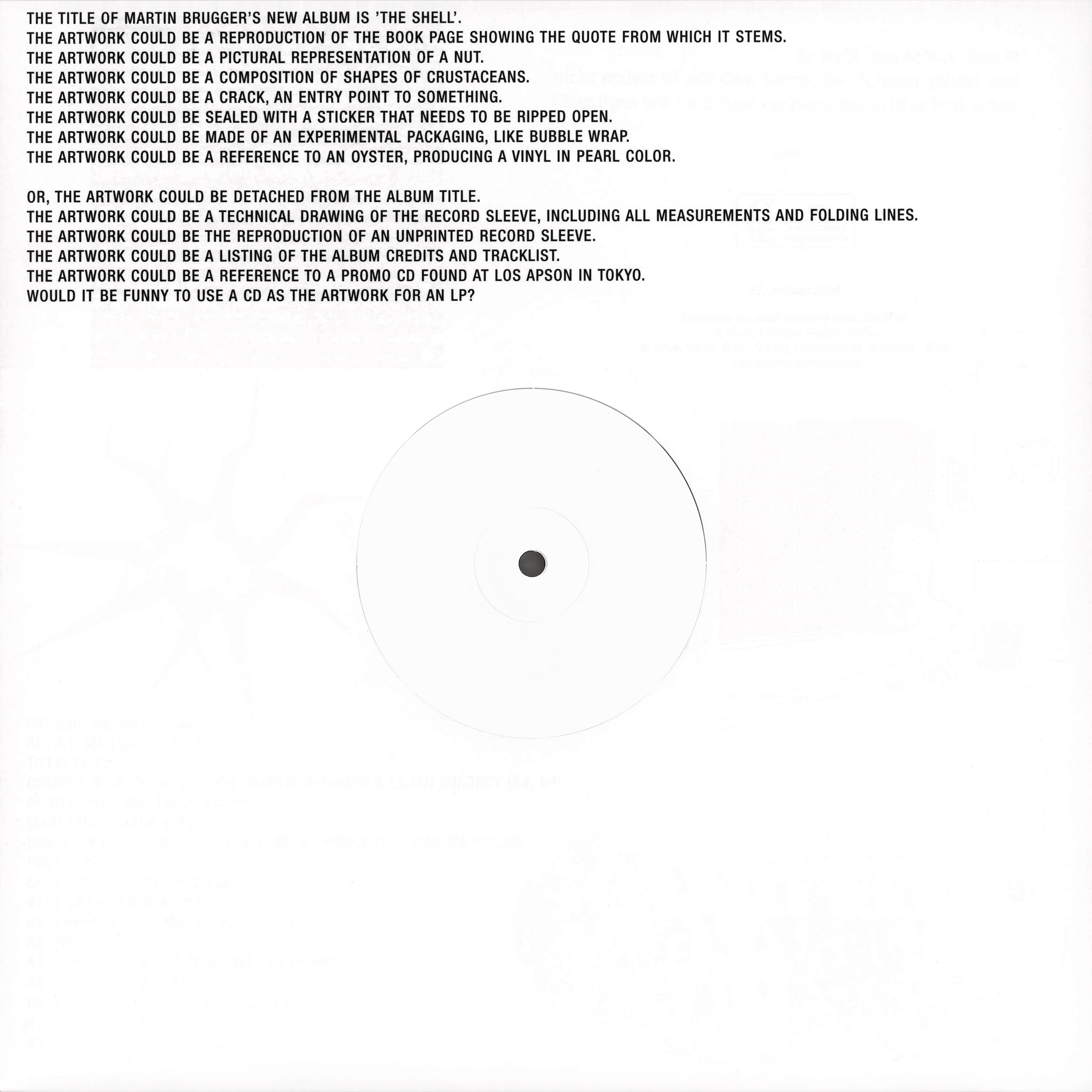 Martin Brugger - The Shell Vinyl LP album cover